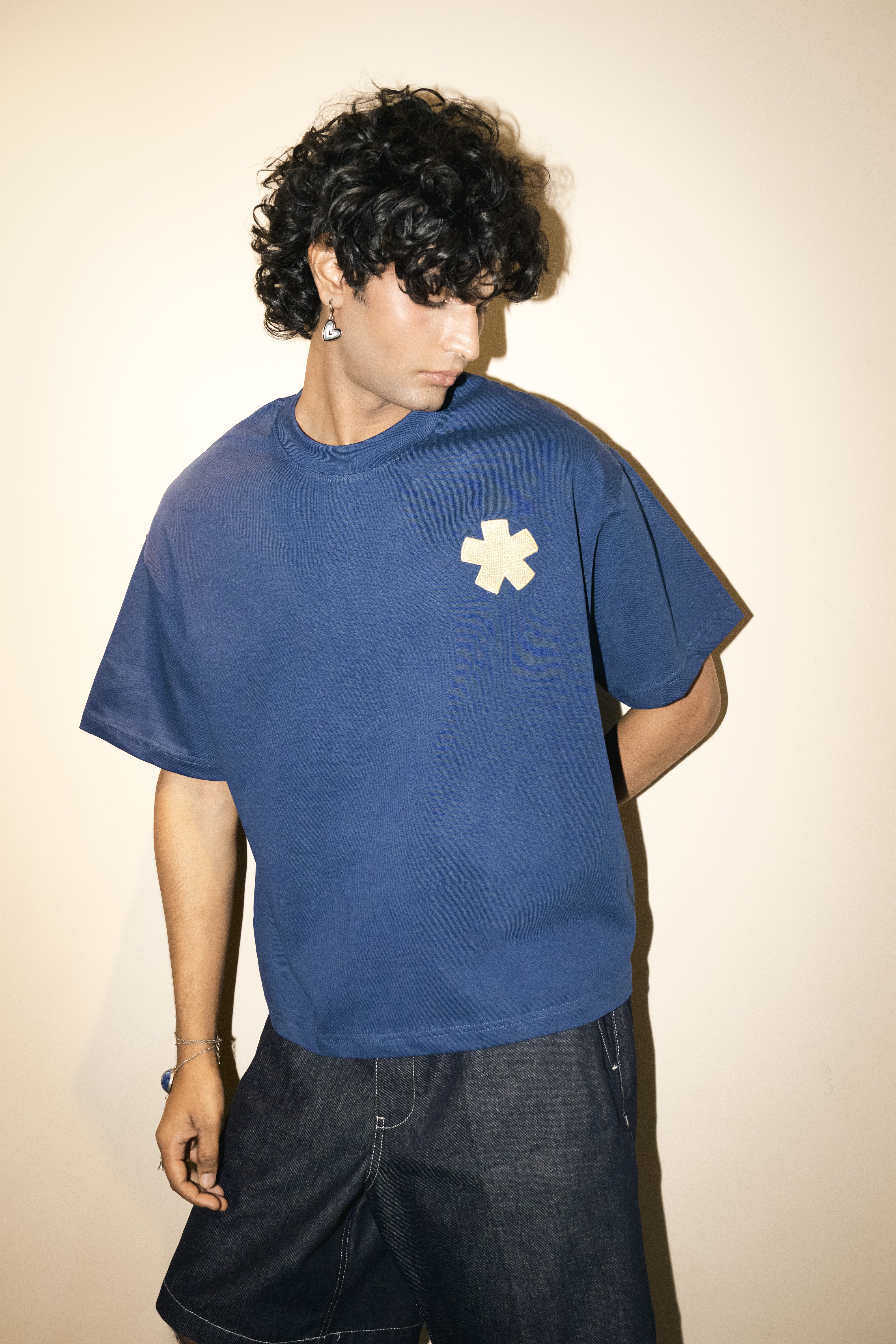 Front Embroidery Star Unisex T-Shirt | Blue