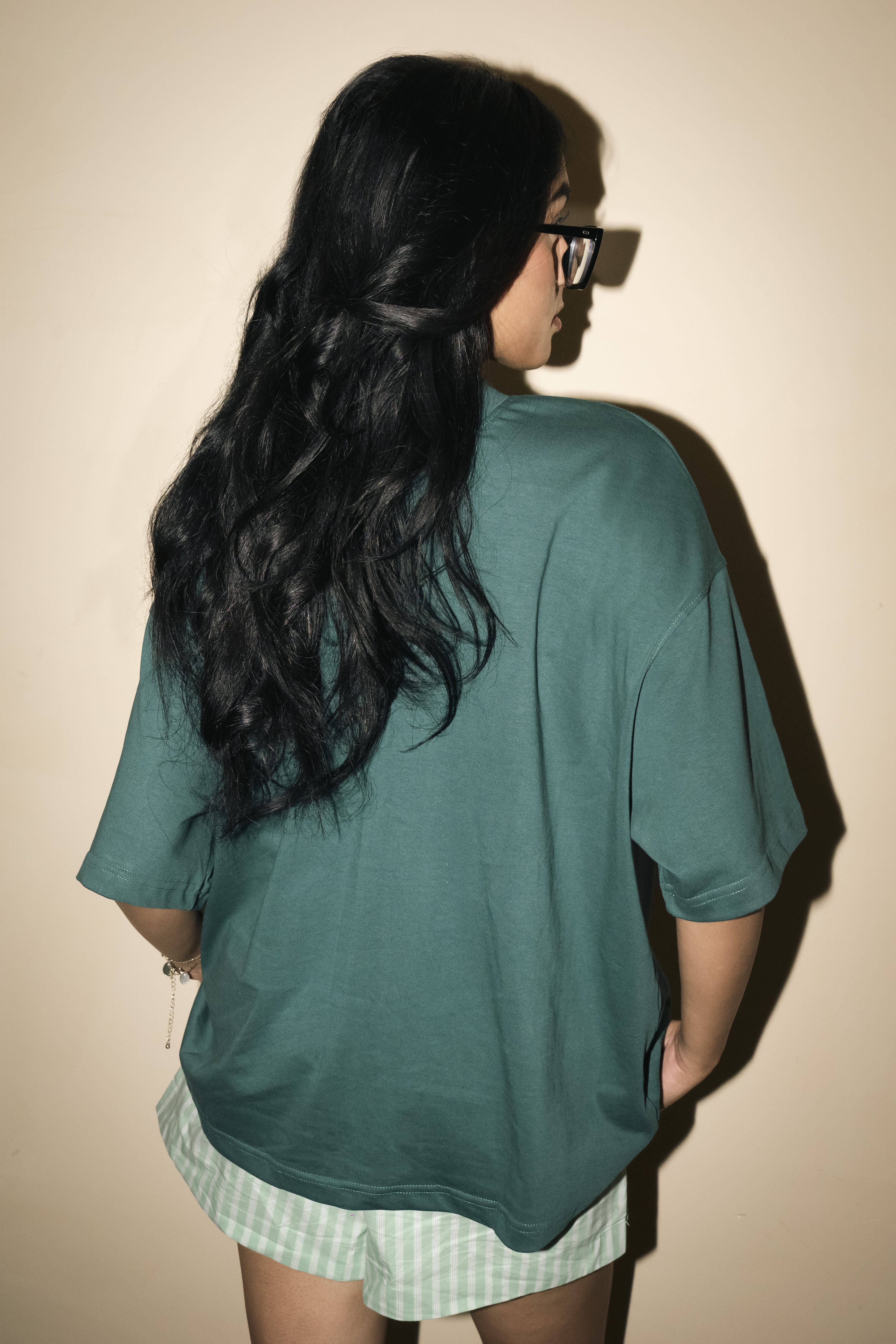 Back Embroidery Patch Box Unisex T-shirt | Green