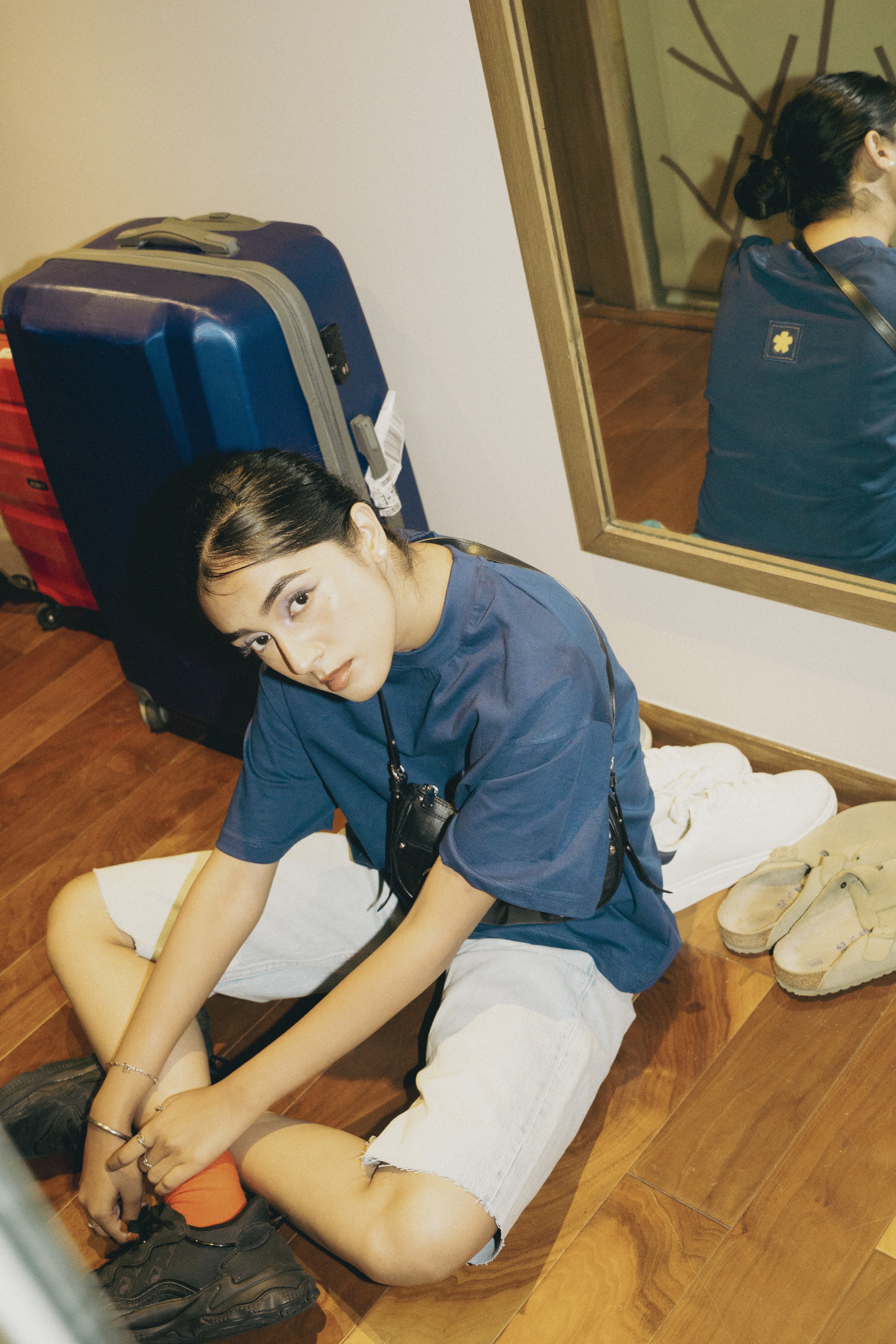 Back Embroidery Patch Box Unisex T-shirt | Green