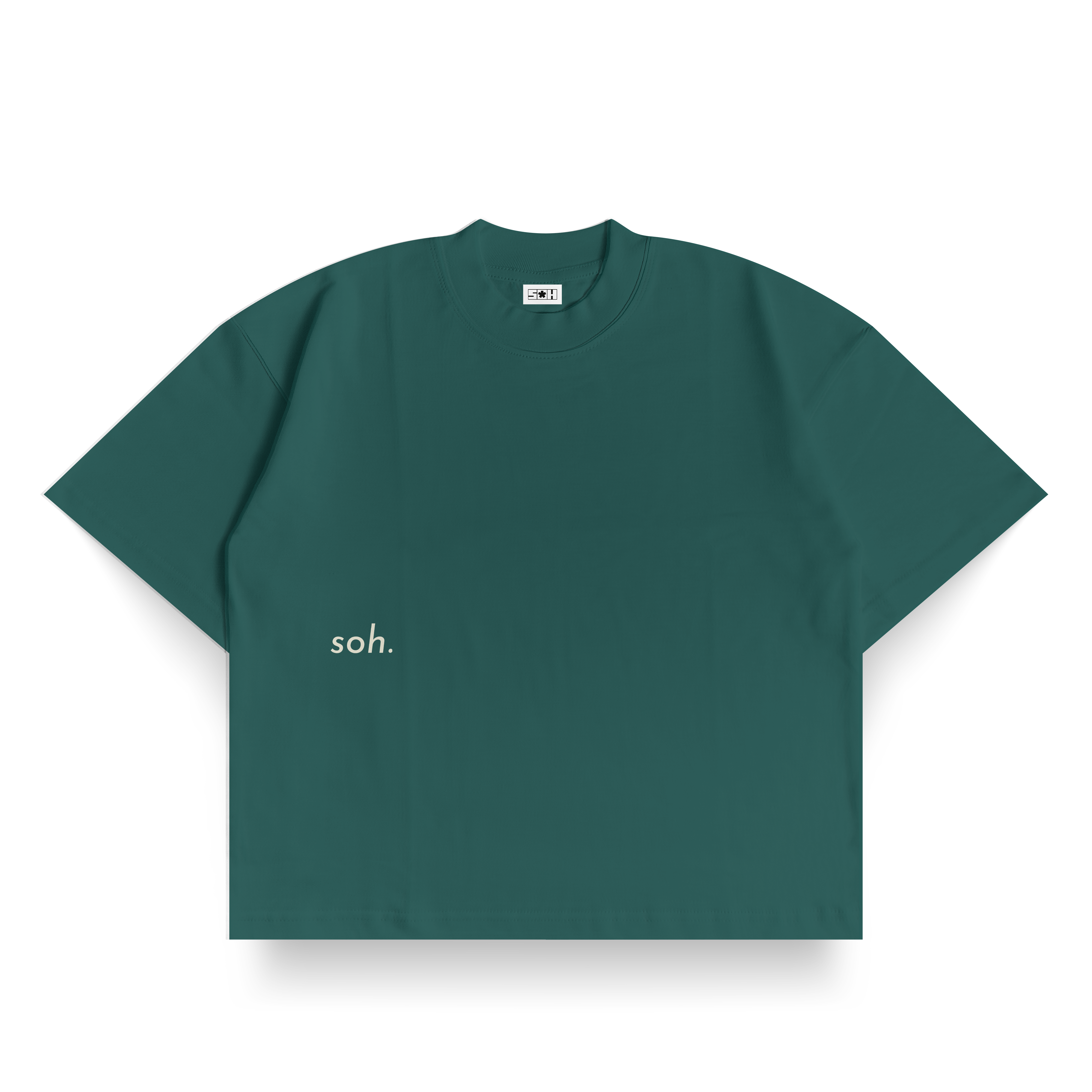 Front Puff Print Box Unisex T-shirt | Green