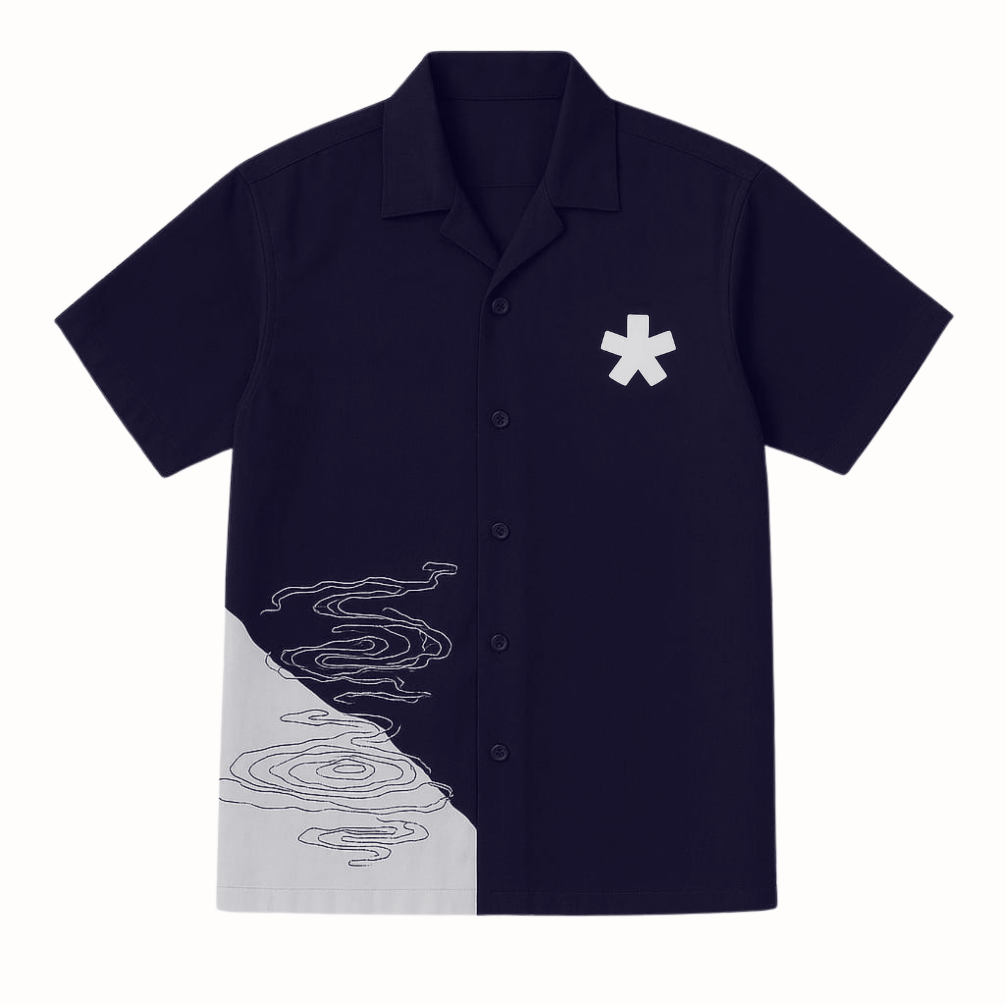 BLUE PRINT LINEN UNISEX SHIRT